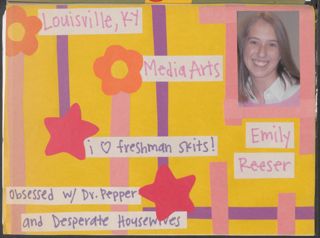 Epsilon Beta Chapter Meet the Members Scrapbook, 2007, Page 20