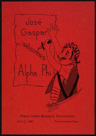 Jose Gaspar Welcomes Alpha Phi 43rd Biennial Convention Program, June 21, 1960