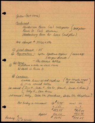 Michigan State Day Notes, 1985