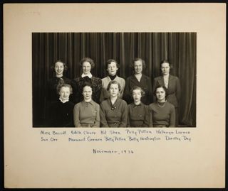 Theta Chapter New Members Group Photograph, November 1936