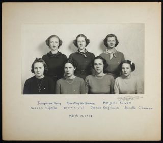 Seven Theta Chapter Members Photograph, March 19, 1938