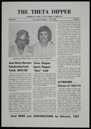 The Theta Dipper, Vol. 35, No. 2, Fall 1986