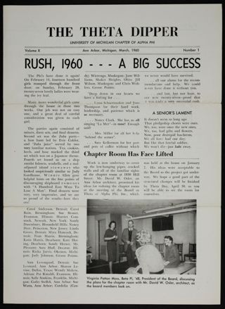 The Theta Dipper, Vol. 10, No. 1, March 1960