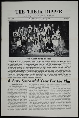 The Theta Dipper, Vol. 30, No. 2, Spring 1981
