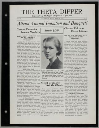 The Theta Dipper, Vol. 2, No. 2, March 1934