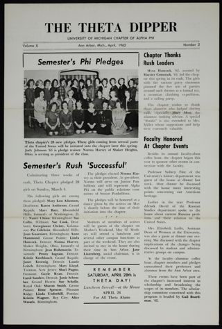 The Theta Dipper, Vol. 10, No. 2, April 1962