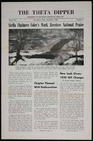 The Theta Dipper, Vol. 13, No. 1, November 1963