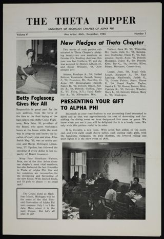 The Theta Dipper, Vol. 6, No. 1, December 1955