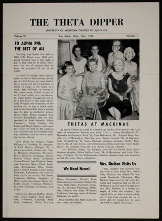 The Theta Dipper, Vol. 7, No. 1, November 1956