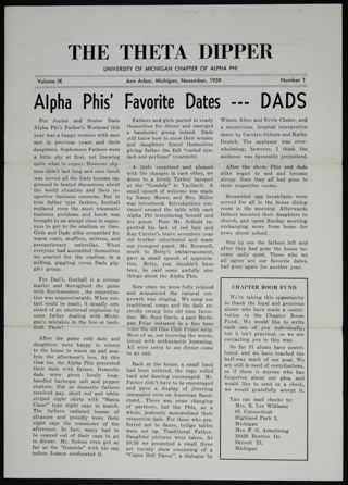 The Theta Dipper, Vol. 9, No. 1, November 1959