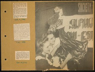 Theta Chapter Newspaper Clippings Scrapbook, Page 45
