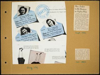Theta Chapter Newspaper Clippings Scrapbook, Page 43