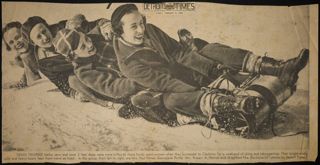 Seven degrees below zero and snow 2 feet deep... Newspaper Clipping, February 9, 1936
