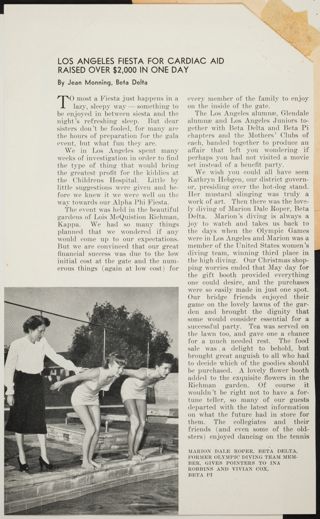 Los Angeles Fiesta for Cardiac Aid Raised Over $2,000 in One Day Magazine Clipping, 1947