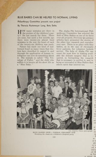 Blue Babies can be Helped to Normal Living Magazine Clipping
