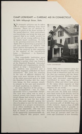 Camp Lionheart-Cardiac Aid in Connecticut Magazine Clipping