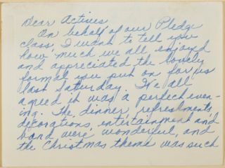 Julie Davis to Actives Letter