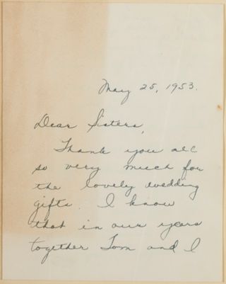 Marilyn S. Martin to Sisters Letter, May 25, 1953