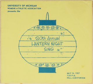 20th Annual Lantern Night Sing Program, May 14, 1957