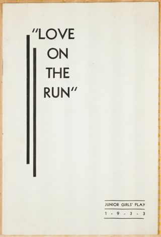 Love on the Run Playbill, 1933