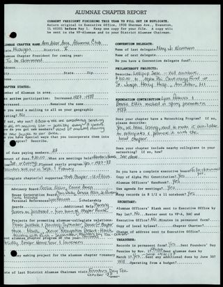 Alumnae Chapter Report, May 28, 1988