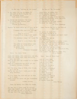 Theta Chapter Songs Lyric Sheet 2