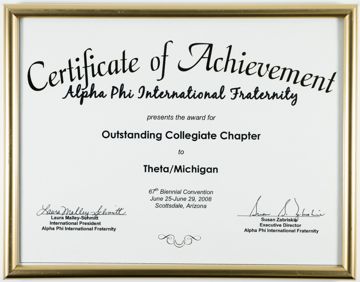 Alpha Phi International Fraternity Outstanding Collegiate Chapter Award