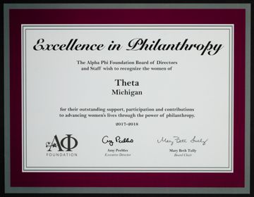 Alpha Phi Foundation Excellence in Philanthropy Award