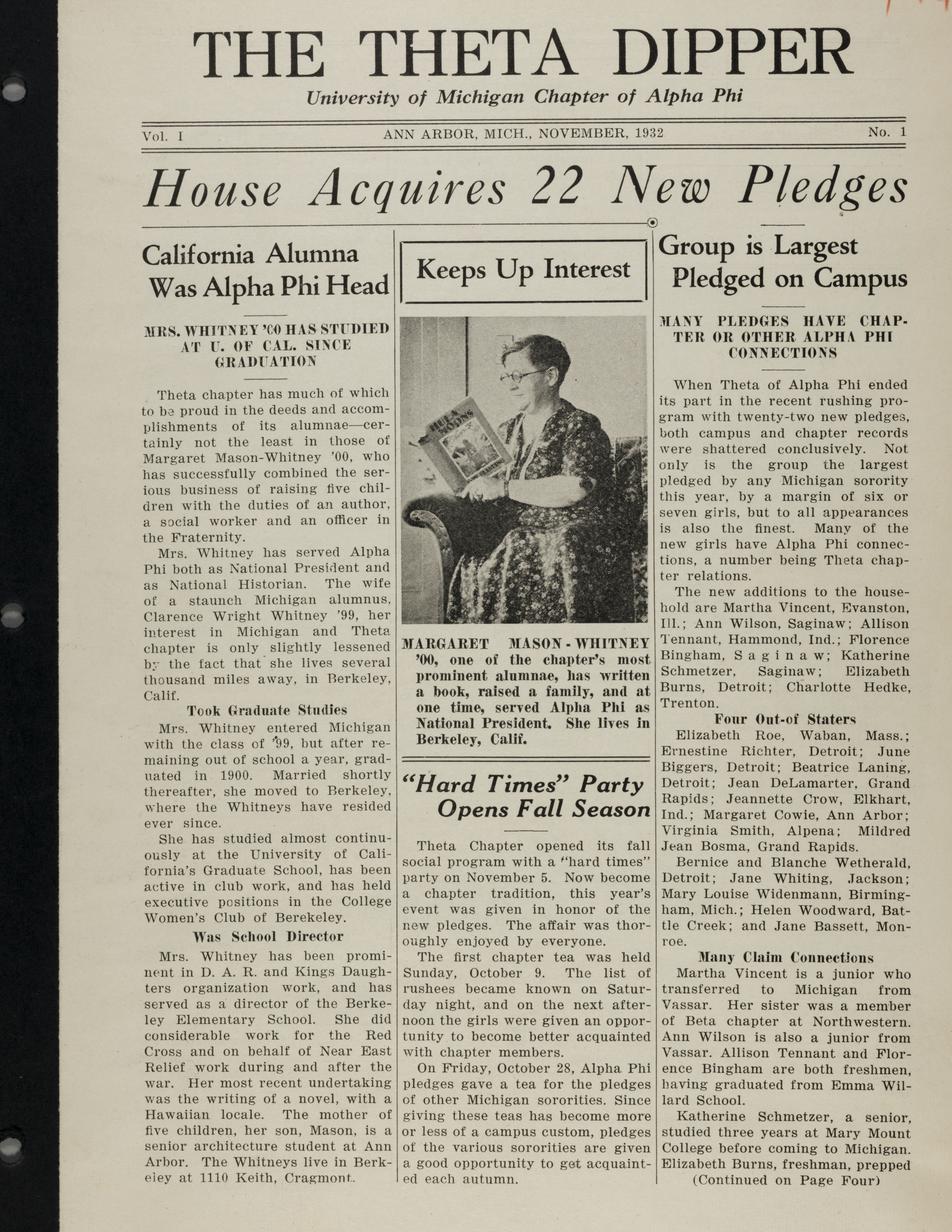 First Edition of "The Theta Dipper"