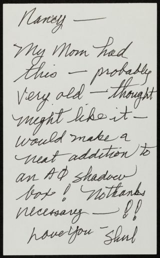 Shirl to Nancy Note