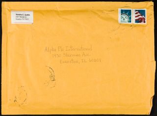 Sandra C. Griffin to Alpha Phi International Letter, May 5, 2012