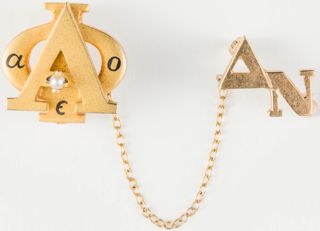 Crystal Piper Slatick Badge and Guard, April 10, 1963