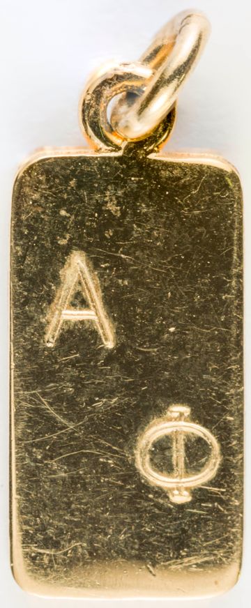 Alpha Phi Gold Bar Charm