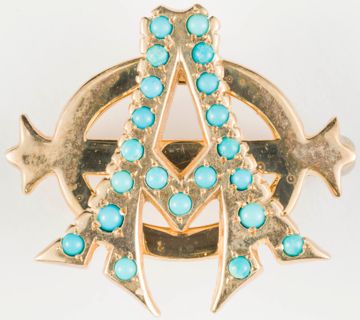 Alpha Phi Turquoise Jeweled Badge, May 1, 1998