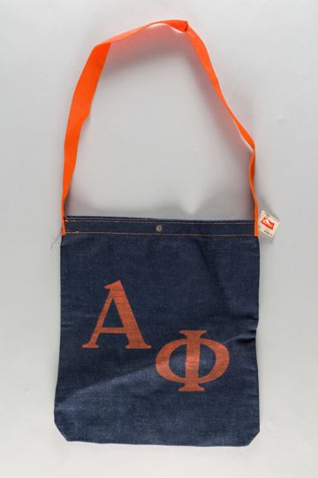 Orange and Denim Alpha Phi Bag