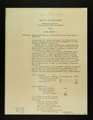 Alpha Phi Staircase Project, February 7, 1970