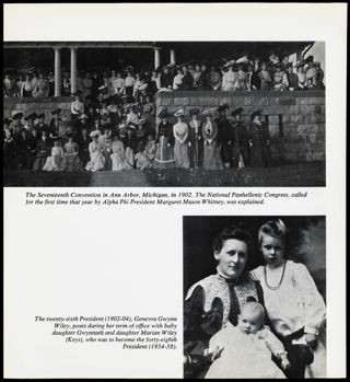 Genevra Gwynn Wiley With Two Daughters and Seventeenth Convention Photograph