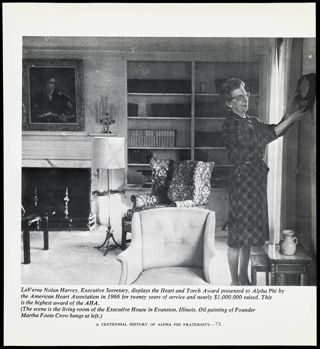 LaVerne Nolan Harvey Hanging Heart and Torch Award Photograph, 1966
