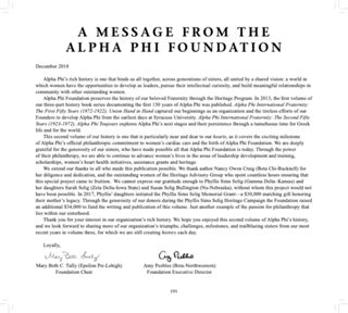 A Message From the Alpha Phi Foundation