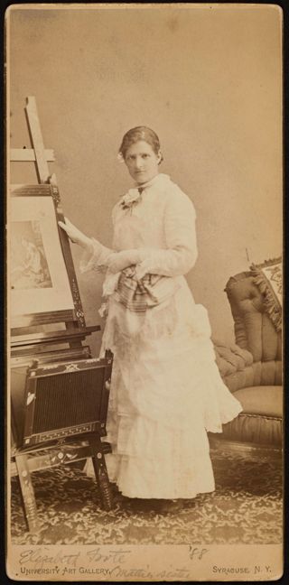 Elizabeth Foote With Painting Photograph, 1882