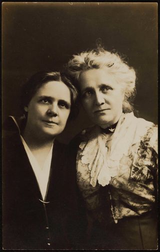 Martha Foote Crow and Elizabeth Foote Postcard