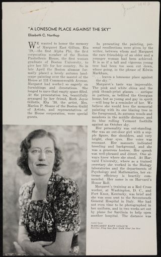 "A Lonesome Place Against the Sky" Magazine Clipping, June 1945