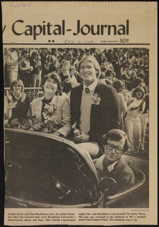 Ardith Smith and Tom Blackburn... Newspaper Clipping, October 11, 1981