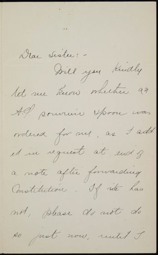 Abby Bates to Sister Letter