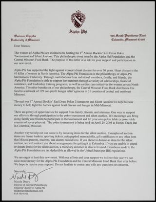 Nicole Drury to Friends Letter, 2005