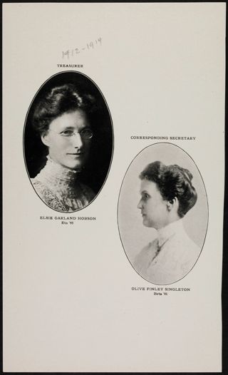Elisa Garland Hobson and Olive Finley Singleton Portrait Photograph, c. 1910s