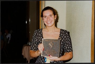 Beth Bryant Theta Chapter 100th Anniversary Plaque Photograph, May 16, 1992