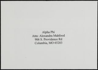 Alexandra Mahfood Envelope, c. 2006