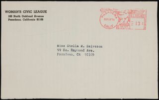 Woman's Civic League of Pasadena Meeting Minutes, June 7, 1976