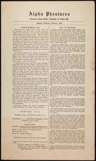 Alpha Pheatures, February 1928